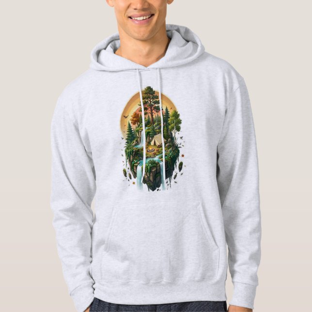 Floating Island Camping Adventure  Hoodie (Front)