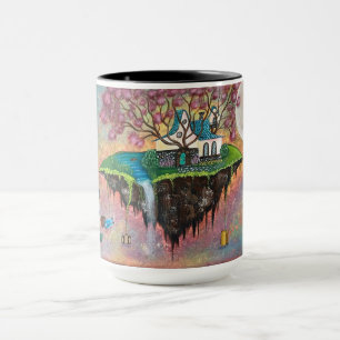 Floating Island Fantasy Art Mug