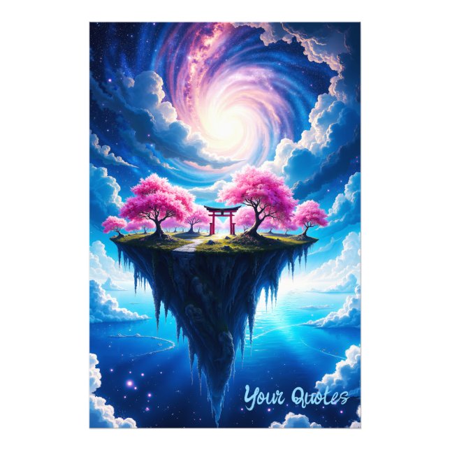 Floating Island Sakura Art Photo Print (Front)
