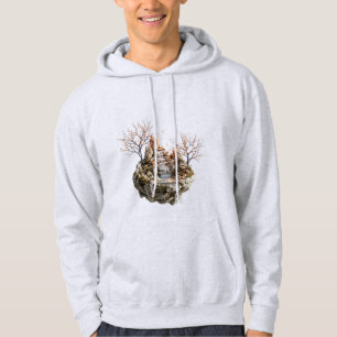 Floating Island Waterfall Fantasy Nature Hoodie