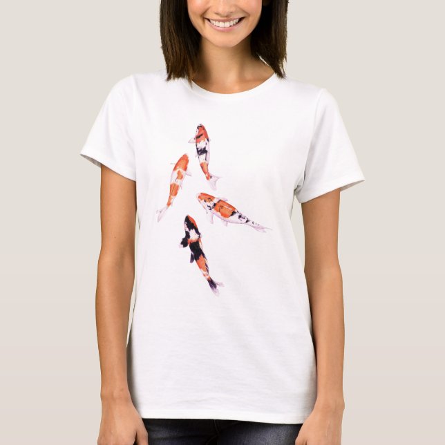 Floating Koi White T-shirt (Front)