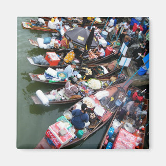 Floating Market At Amphawa,Thailand Magnet