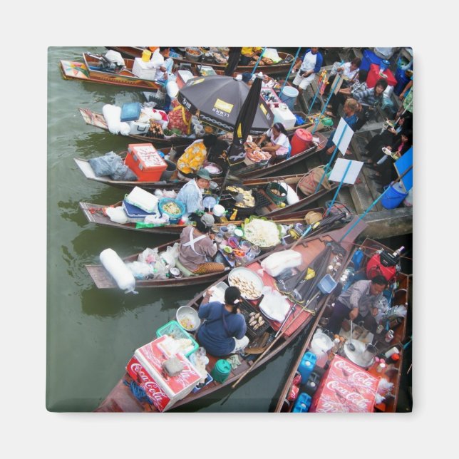 Floating Market At Amphawa,Thailand Magnet (Front)