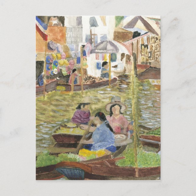 Floating Market Bangkok Postcard (Front)