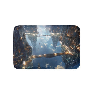 Floating Metropolis in the Sky Bath Mat