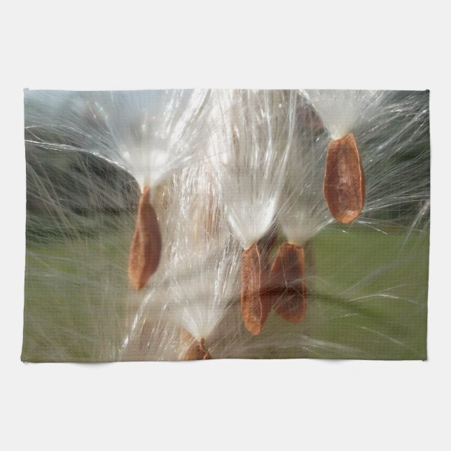 Floating Milkweed Seeds Art Print/Graphic Tea Towel (Horizontal)
