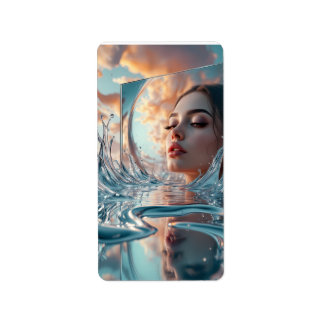 floating mirror panel rises from a calm sea label