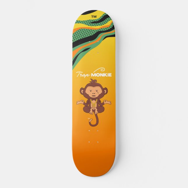 Floating Monkey - TrapMonkie Skateboard Deck (Front)