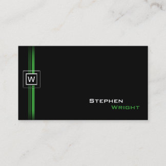 Floating Monogram Modern Custom Colour Business Card