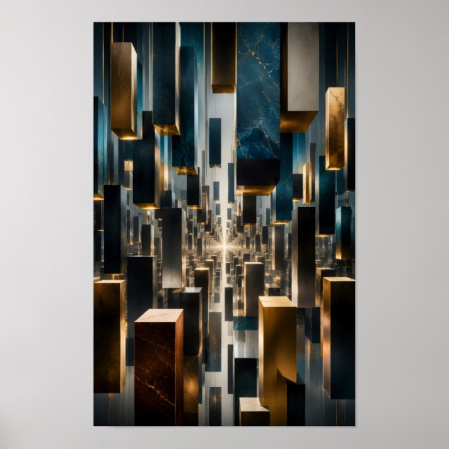 Floating Monolith Infinity Wall Art (Front)