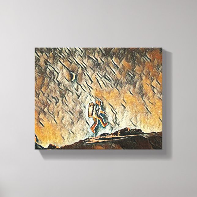 "Floating on Discovery: A Scientist's Journey" Canvas Print (Front)