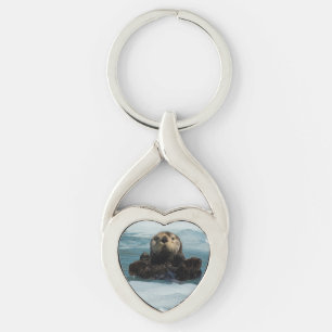 Floating Otter Key Ring