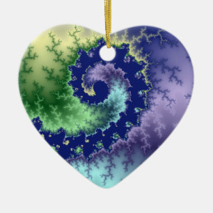 Floating Out Christmas fractal Ceramic Tree Decoration