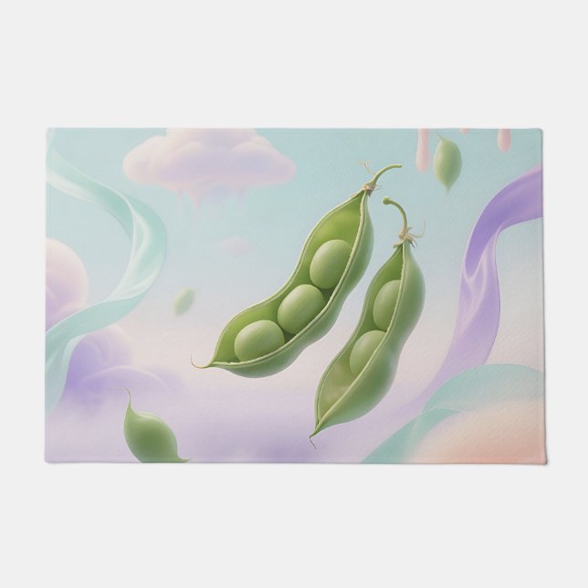 Floating Pea Pods Dreamy Doormat (Front)