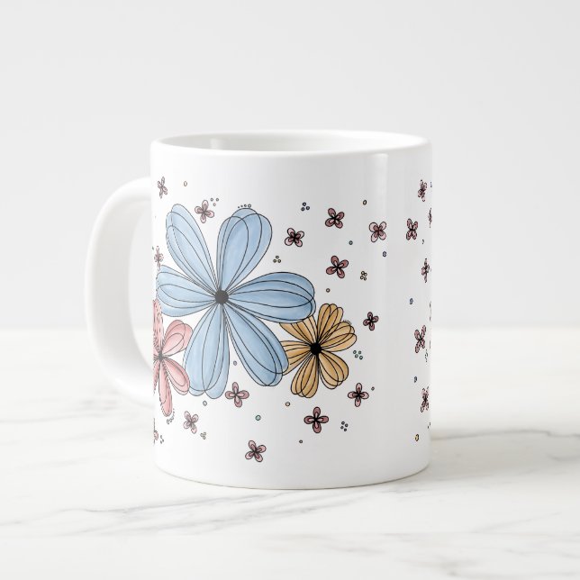 Floating Petals – Full Colour Mug (Front Left)