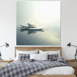 Floating Petals of Stone Design Canvas Print