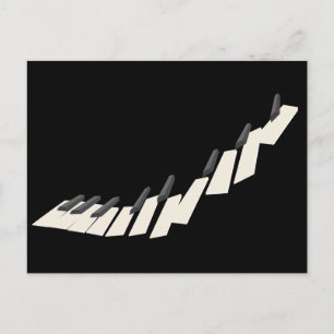 Floating Piano Keys Postcard