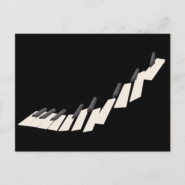 Floating Piano Keys Postcard (Front)