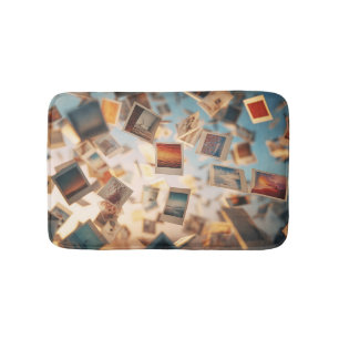 Floating Polaroid Memories Bath Mat
