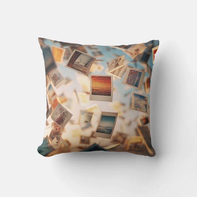 Floating Polaroid Memories Cushion (Front)