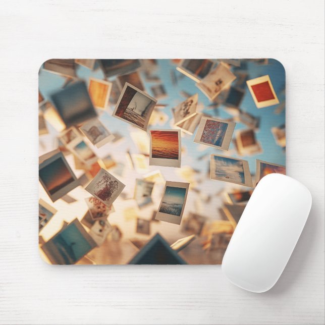 Floating Polaroid Memories Mouse Pad (With Mouse)