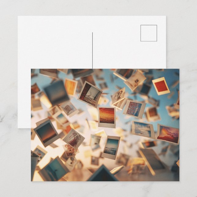 Floating Polaroid Memories Postcard (Front/Back)