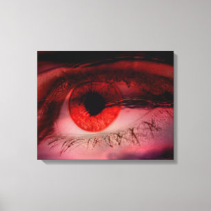 Floating Red Eye Art Wall Canvas Print