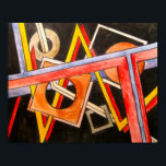 Floating Shapes-Abstract Art Geometric Poster<br><div class="desc">Floating Shapes-Poster With Abstract Art Geometric Hand Painted Watercolor</div>