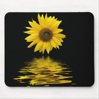 Floating sunflower mouse pad