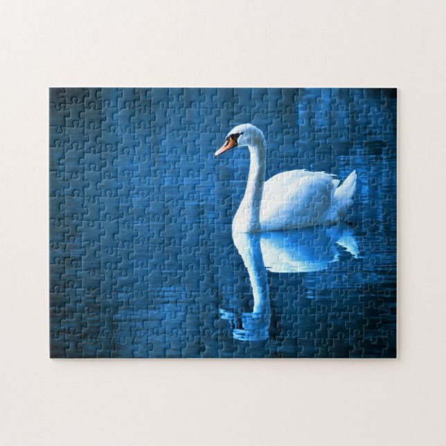 Floating Swan Jigsaw Puzzle (Horizontal)