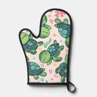 floating turtle oven mitt