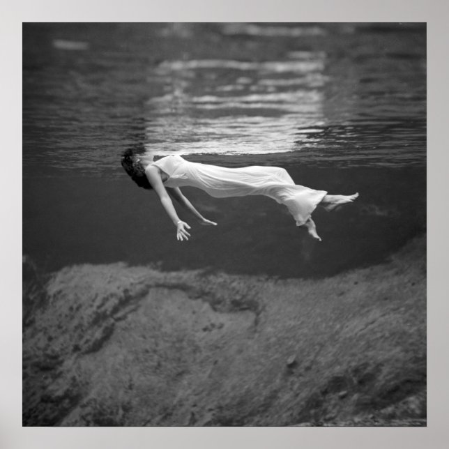 Floating Underwater, 1947. Vintage Photo Poster (Front)