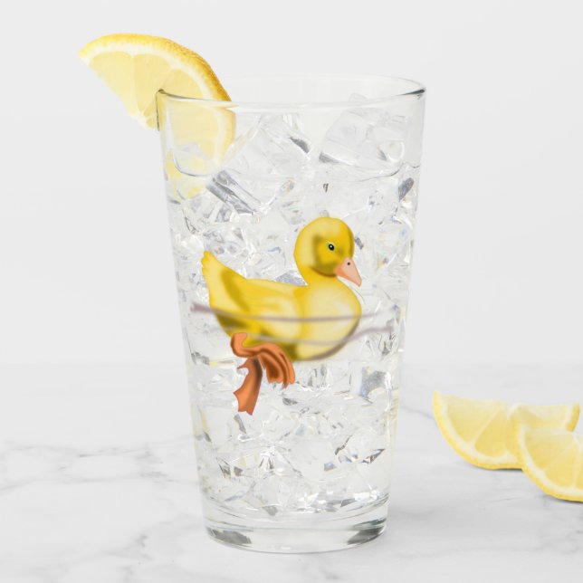 Floating Yellow Duck Glass (Front Ice)