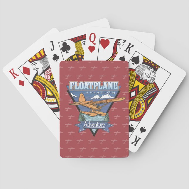 Floatplane Aviation Adventure Playing Cards (Back)