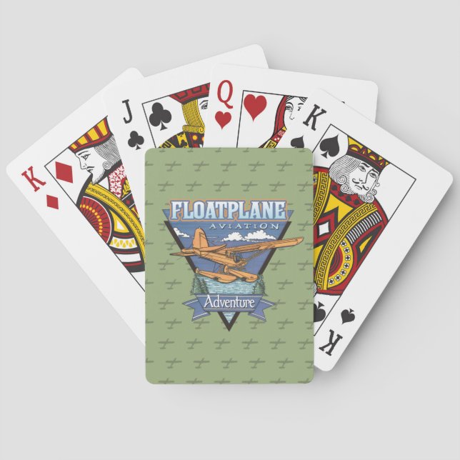 Floatplane Aviation Adventure Playing Cards (Back)