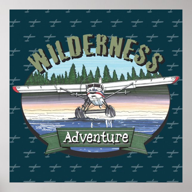 Floatplane Aviation Wilderness Adventure Poster (Front)