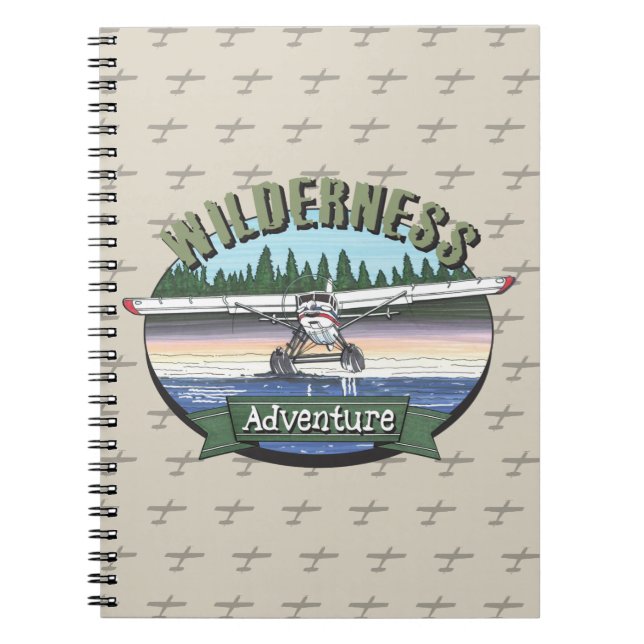 Floatplane Aviation Wilderness Adventure Spiral Notebook (Front)