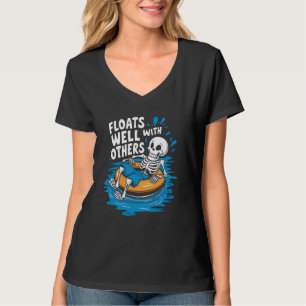 Floats Well With Others Funny Tubing River Summer  T-Shirt