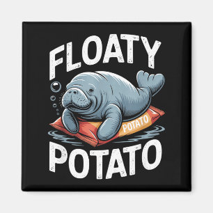 Floaty Tatoes Manatee Funny Sea Cow Ocean Animal L Magnet