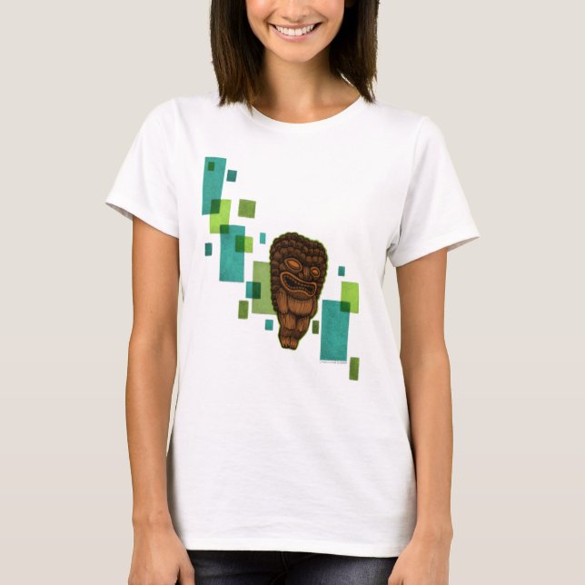 Floaty Tiki Baby Doll T-Shirt (Front)