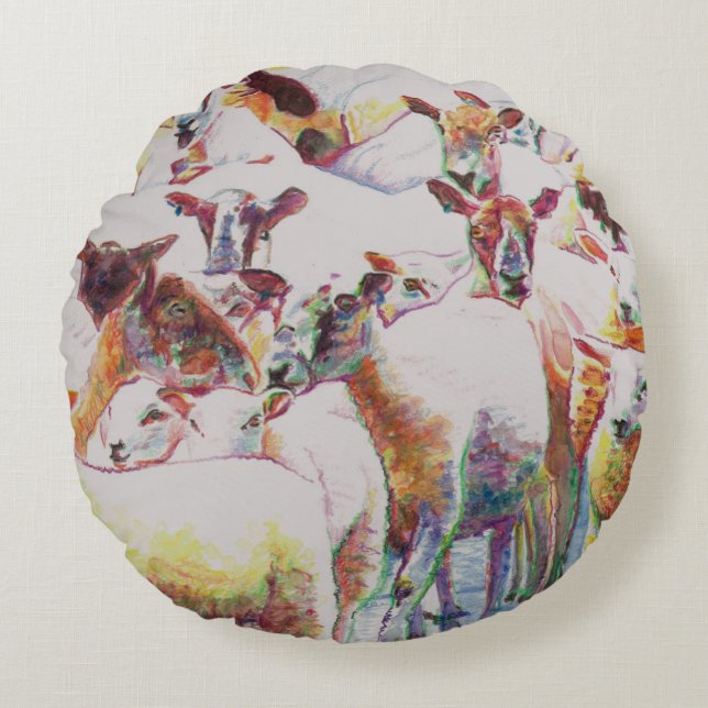 Flock 2011 round cushion (Front)