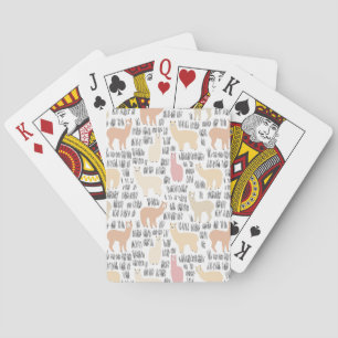 Flock Of Alpacas Pattern Playing Cards