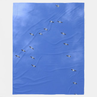 Flock of birds fleece blanket