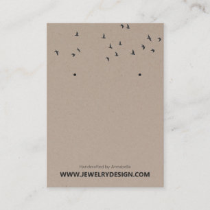 Flock of Birds Kraft Earring Jewellery Display  © Business Card