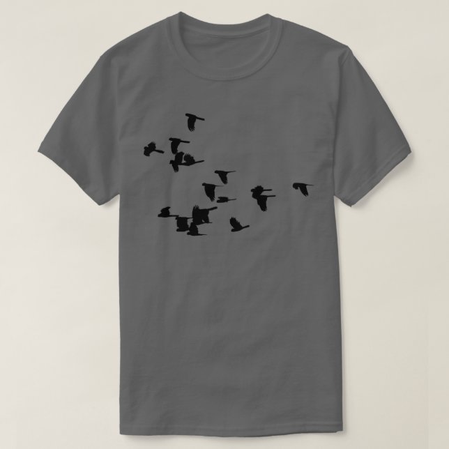 Flock of Black Cockatoos T-Shirt (Design Front)