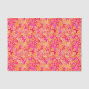Flock of Butterflies, Fuchsia Pink & Coral Orange Tissue Paper
