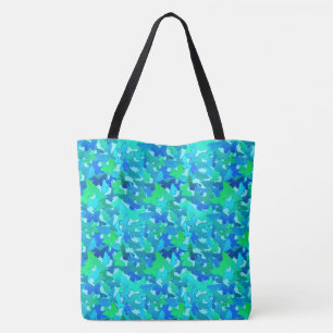 Flock of Butterflies,Turquoise, Aqua and Sky Blue Tote Bag