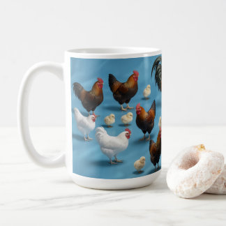 Flock of Chicks and Cockerels Coffee Mug