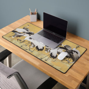 Flock of Cranes (right side) by Ishida Yutei Desk Mat