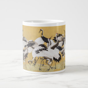 Flock of Cranes (right side) by Ishida Yutei Large Coffee Mug